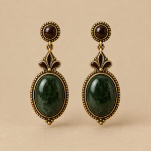 Terra Forest Brass Earrings